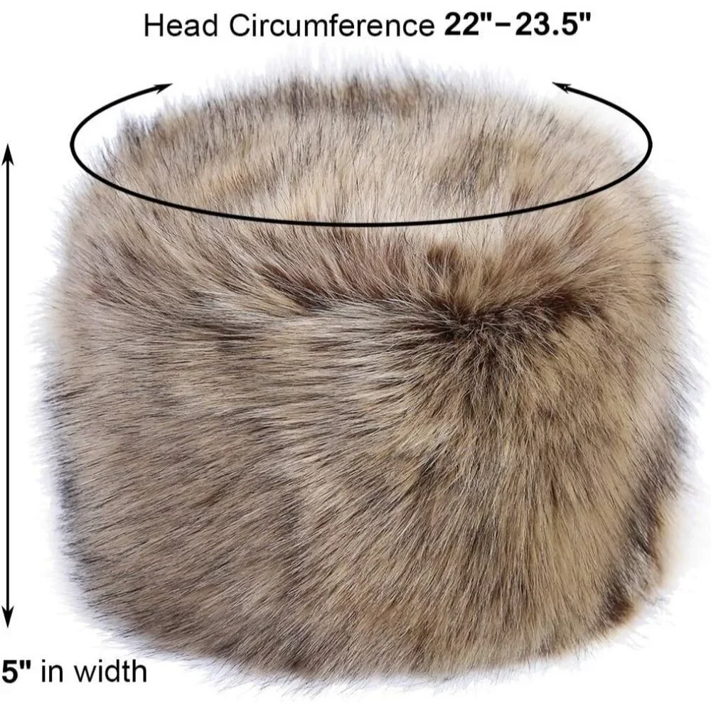 Women Nature Warm Winter Hat – Faux Fur Russian Cossack Style”